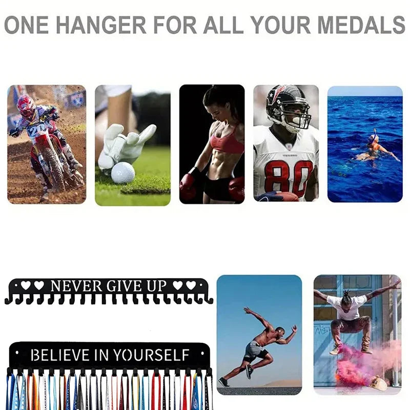 Large Metal Wall Medal Hanger Display Rack & Organizer Medal Display Rack Qme