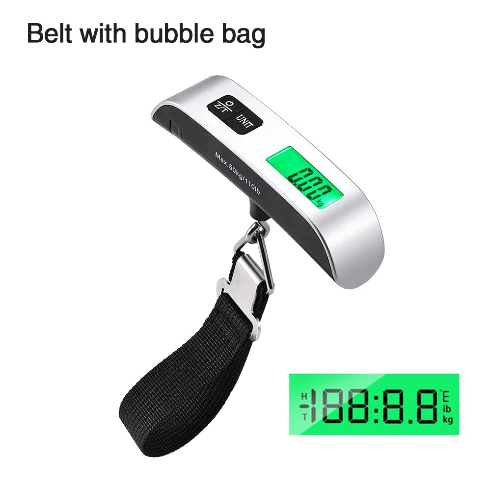 Portable Digital Luggage Scale 110lb/50kg – LCD Hanging Scale Digital Luggage Scale Qst Belt