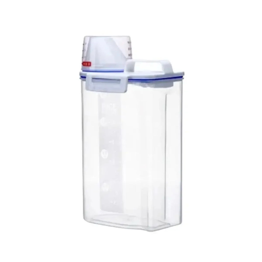 Rice & Grain Food Storage Canister with Measuring Cup Food Storage Canister Qme 2L