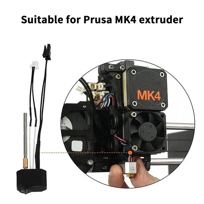 Hardened Steel Hot End Extruder Kit for Prusa i3 MK4 | 3D Printer 3D Printer Extruder Qme