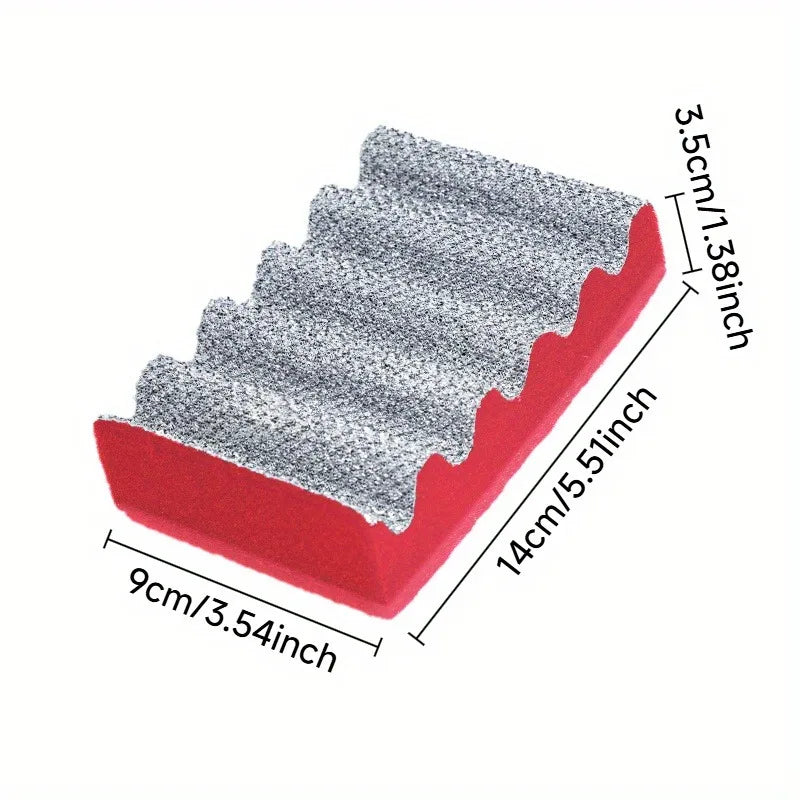 Dual-Sided Scrub Pad – Coarse & Non-Scratch for Grill & Sink Dual-Sided Scrub Pad Qme