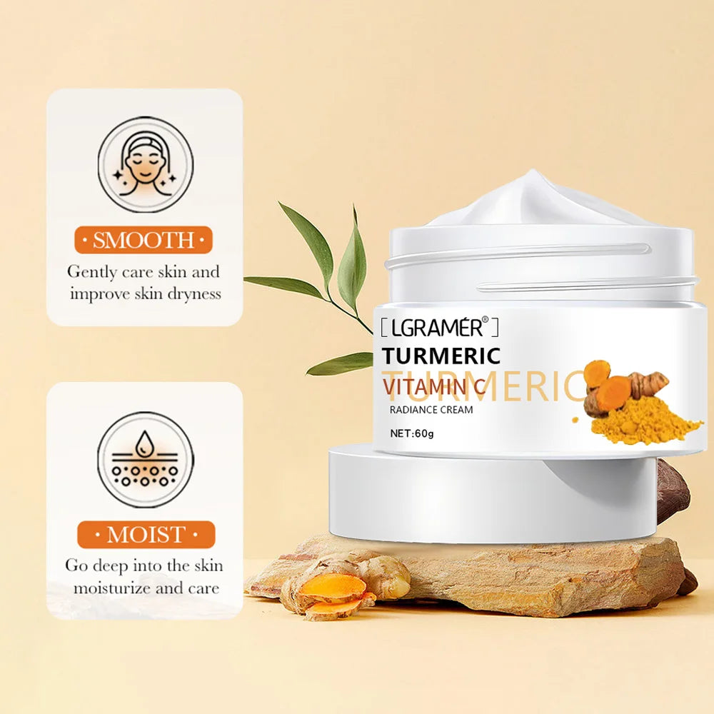 Turmeric Face & Body Cream – Vitamin E, Hyaluronic Acid & Collagen Face & Body Cream Qst