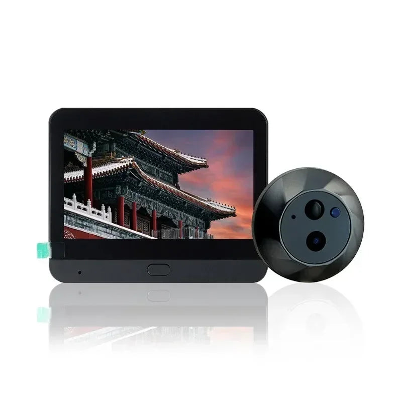 WiFi Door Peephole Viewer 4.3" IPS Screen & Wireless Doorbell WiFi Peephole Camera Qme Doorbell
