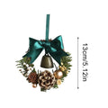Christmas Mini Wreath with Bell & Bow – Artificial Holiday Decor Christmas Wreath Decor Qme Green China Mainland