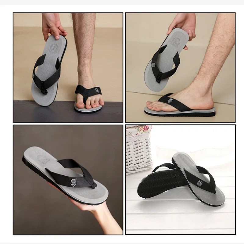 Men's Non-Slip EVA Flip Flops – Casual Beach Sandals Men's Flip Flops Qme