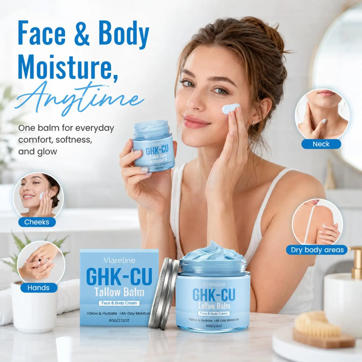 GHK-CU Copper Peptide Tallow Balm – Firming & Hydrating Peptide Tallow Balm Qme