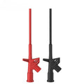 P5004 1000V Flexible Test Hook Clip Probes | Copper, 155mm Test Hook Clip Probe Qme 1x Red 1x Black