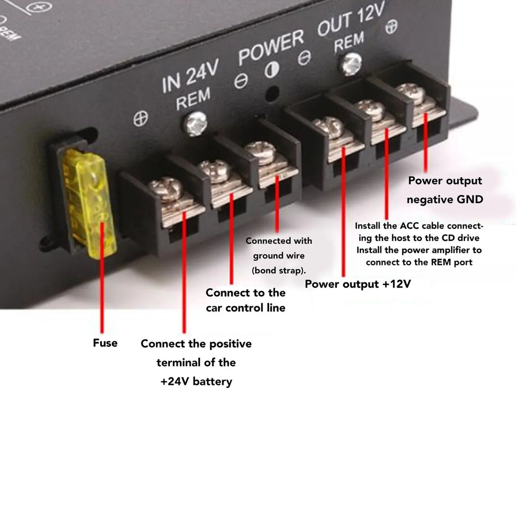 24V to 12V Step-Down Voltage Regulator | Dual-Fan Cooling Voltage Step-Down Converter Qme