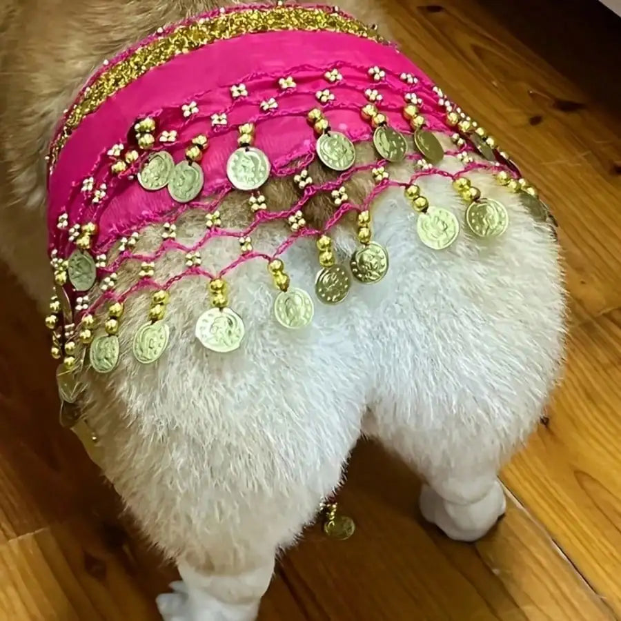 Shiny Belly Dance Bib Headband – Adjustable Festive Accessory Festive Headband Qme