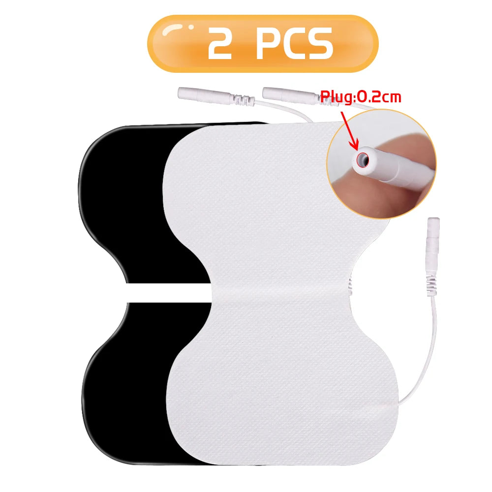 TENS EMS Self-Adhesive Electrode Gel Pads – 1/2/5/10 Pack Electrode Replacement Pads Qst 2Pcs