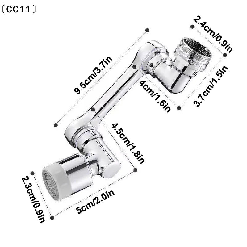 360° Flexible Faucet Extender Swivel Aerator Spray Nozzle Faucet Aerator Extender Qme