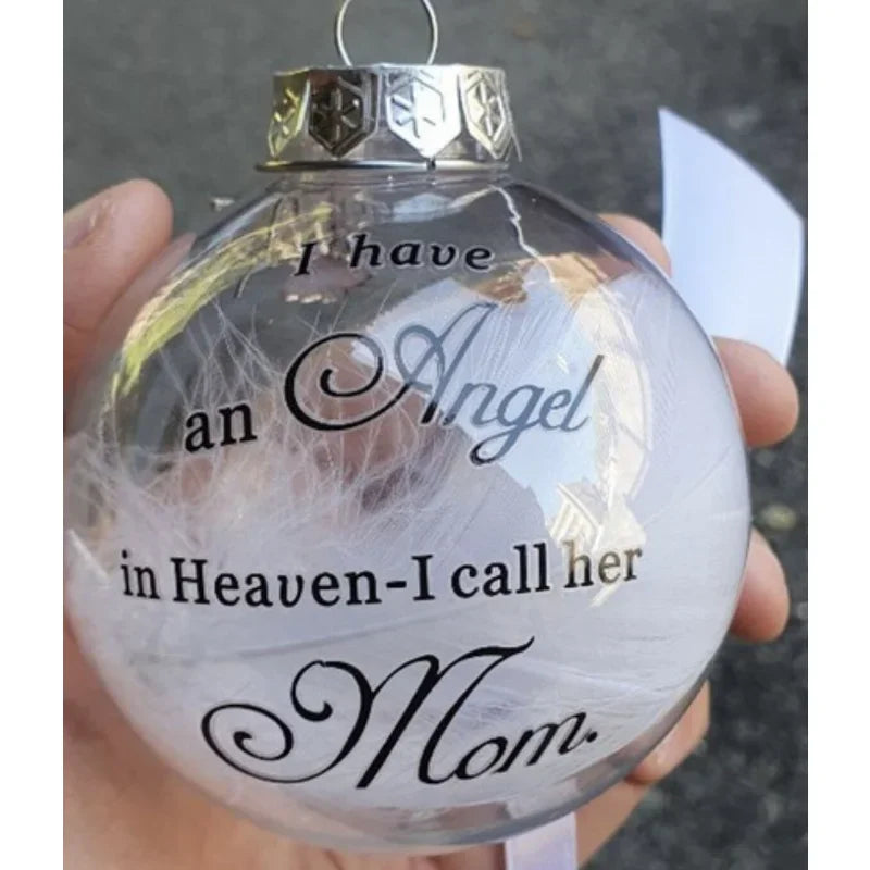 Christmas Tree Feather Ball Ornament – Angel Keepsake | 10 Colors Christmas Ornament Qme