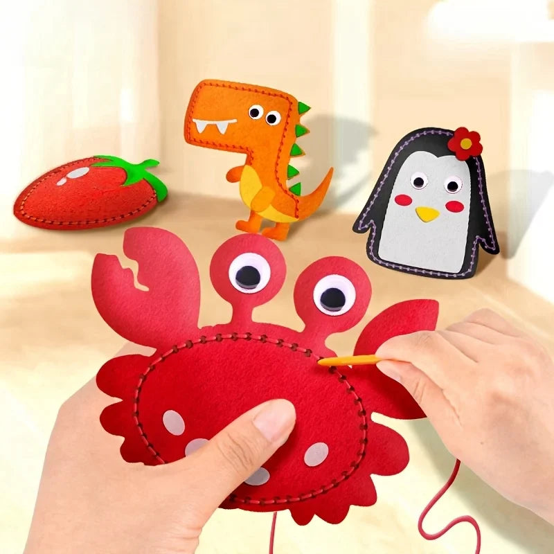 DIY Felt Sewing Kit – Non-Woven Fabric Pendant Craft for Kids DIY Felt Sewing Kit Qme