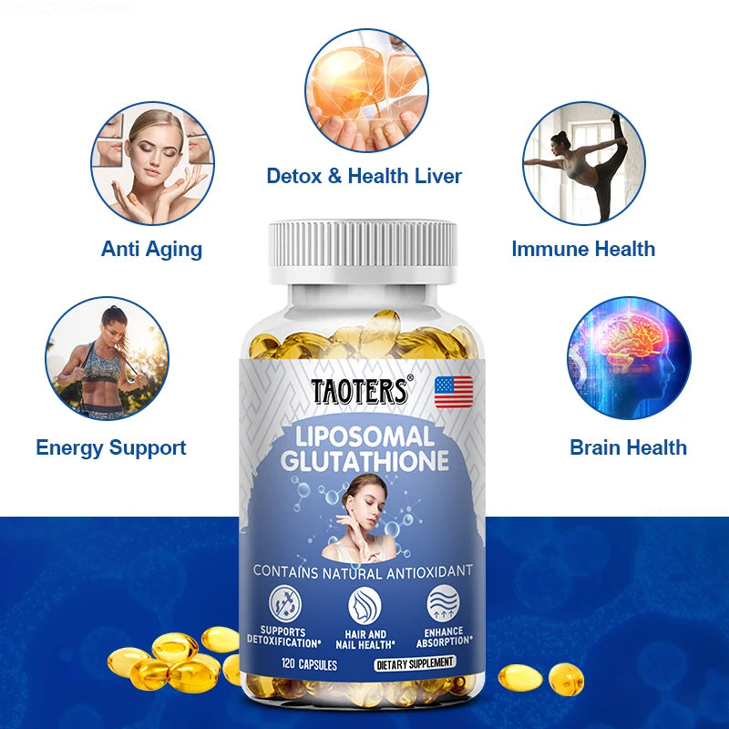 Liposomal Glutathione 120 Capsules – Antioxidant & Skin Glow Dietary Supplement Qst