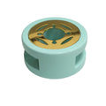 Retro Solid Wood Sealing Wax Burner Melting Pot & Spoon Wax Seal Burner Set Qme Mint green-round