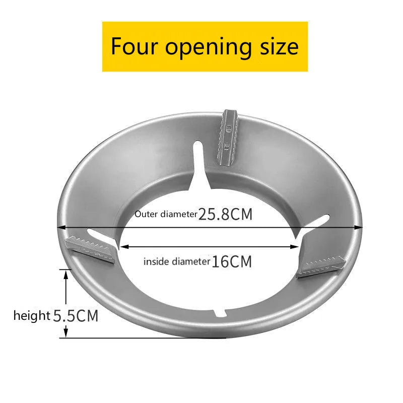 Fireproof Gas Stove Windshield Ring | Anti-Skid Energy Saver Stove Windshield Ring Qme 4 Holes