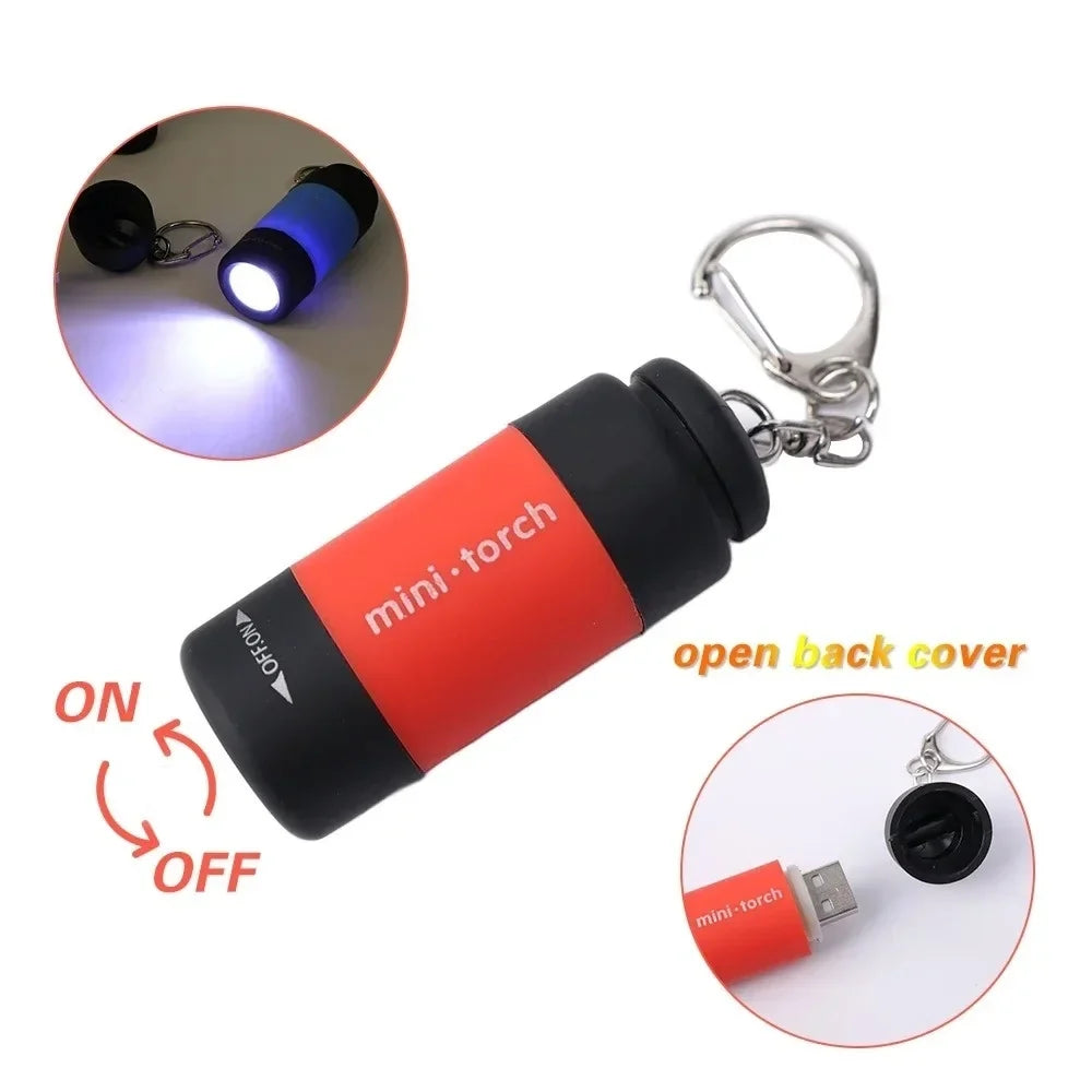 USB Rechargeable LED Keychain Flashlight – Compact & Waterproof LED Keychain Flashlight Qme