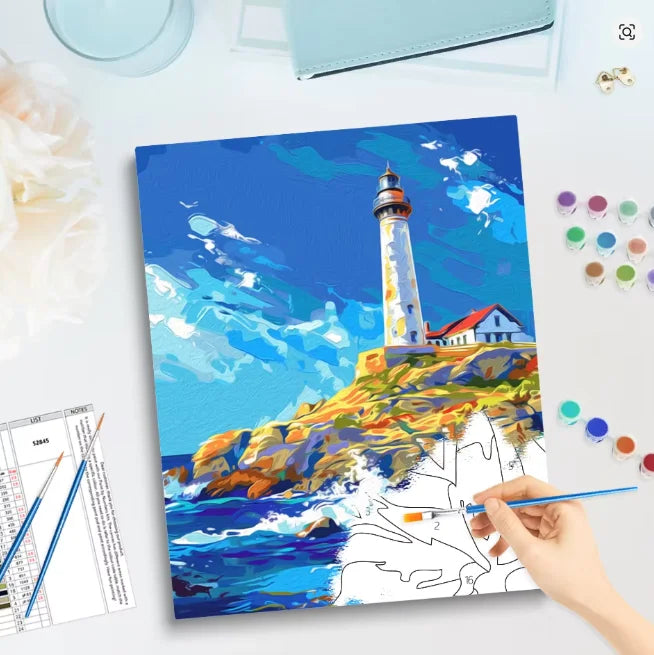 Cute Animals Lily Pond Paint by Numbers Kit – Canvas Art Paint by Numbers Kit Qst