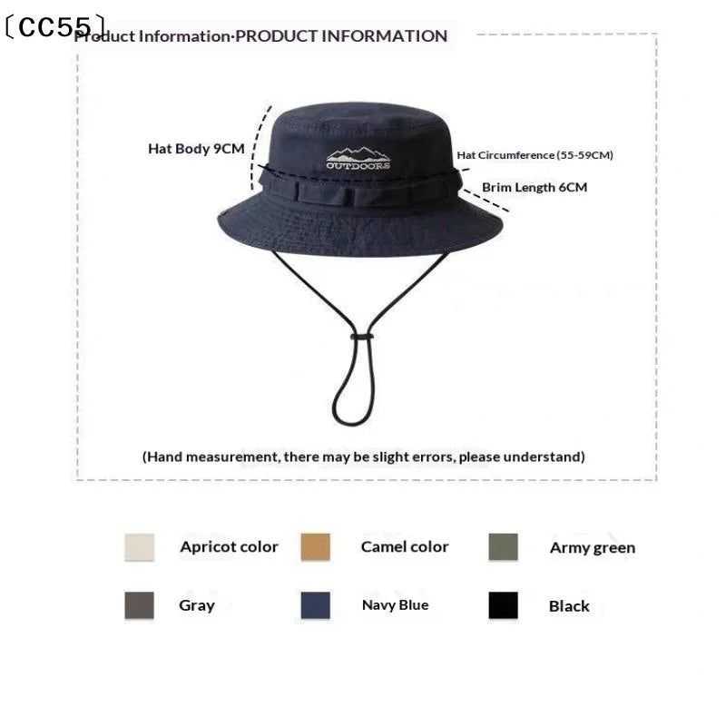 Wide-Brim Fisherman Hat – Outdoor Sun Hat for Hiking & Camping Outdoor Sun Hat Qst