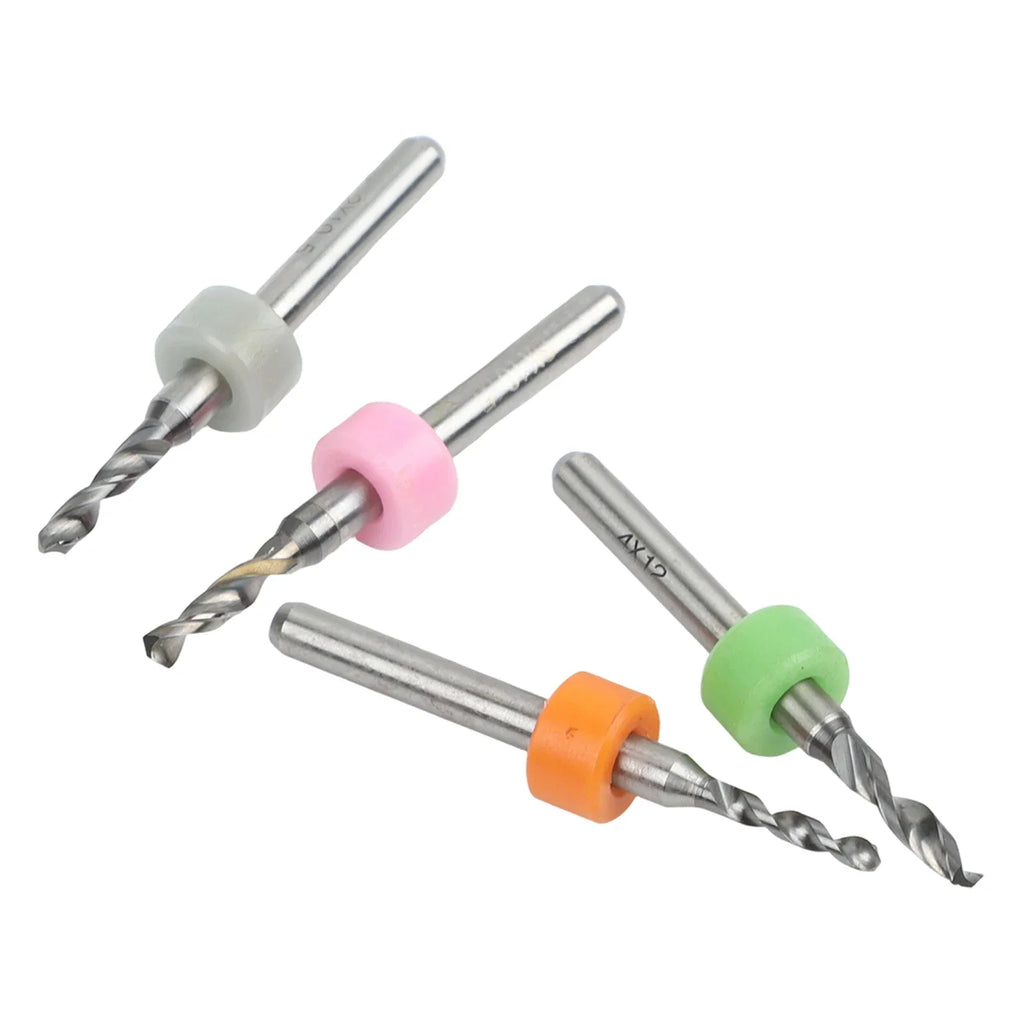 Coated PCB Milling Cutters Large Chip Space Drill Bits 10pc PCB Drill Bit Set Qme