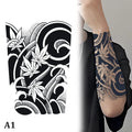 Japanese Wave Cherry Blossom Temporary Tattoo – Waterproof Temporary Tattoo Sticker Qst A1