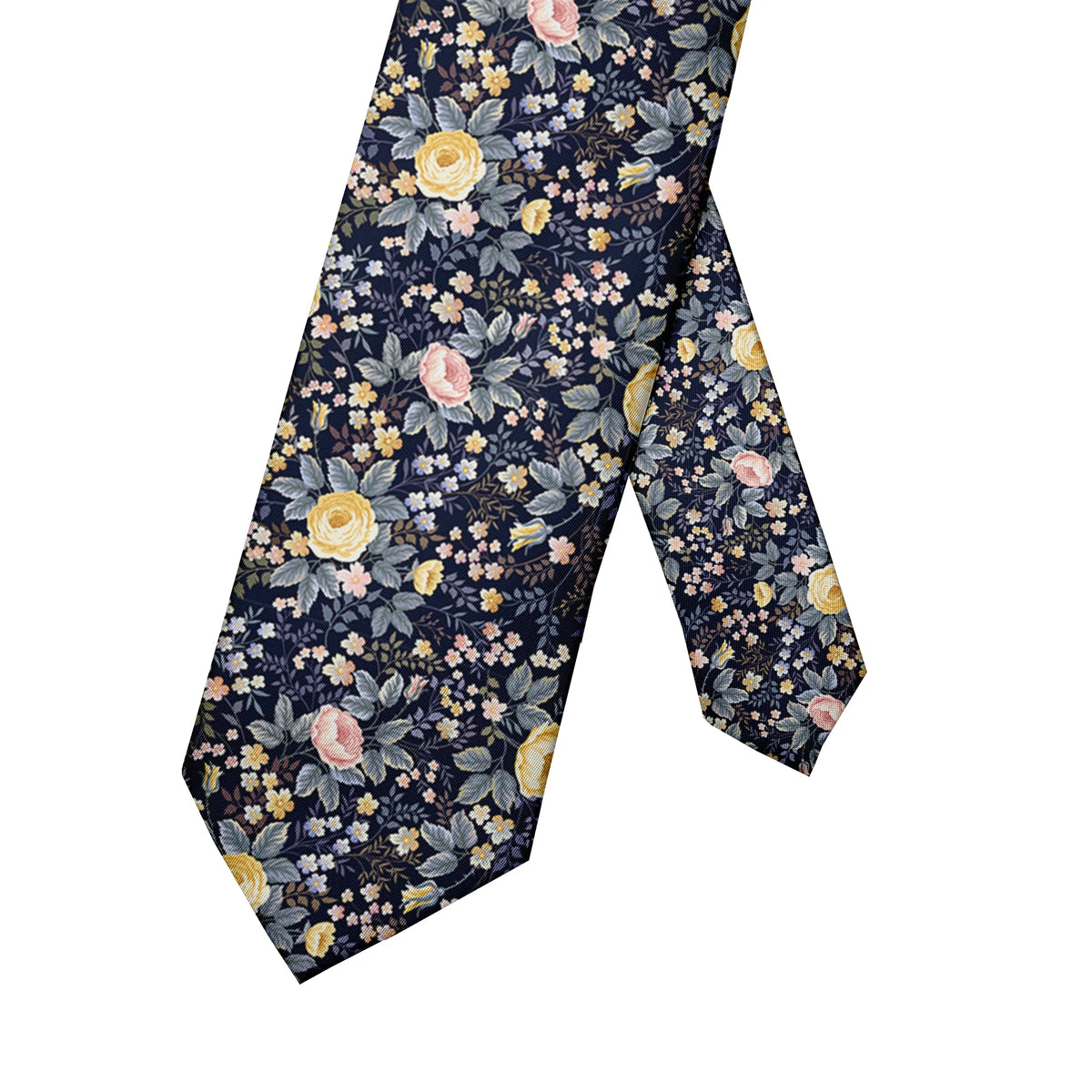 Men's Japanese Floral Necktie | 8cm Polyester Tie, 10 Colors Floral Necktie Qme