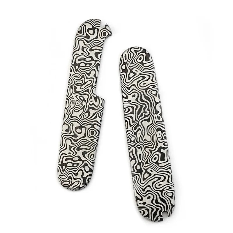 Titanium Scales for 91mm Swiss Army Knife – DIY Custom Parts Knife Handle Scales Qst