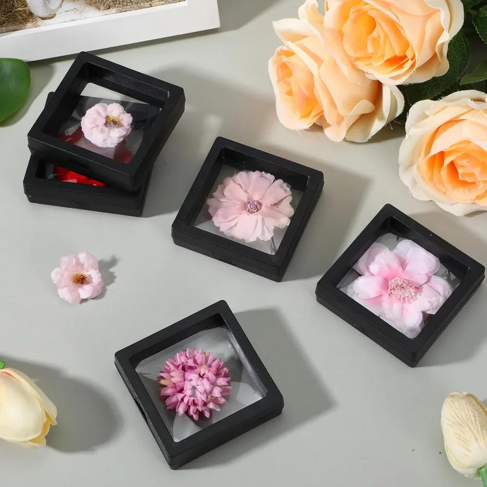 3D Floating Jewelry Display Box | Ring Necklace Earring Storage Jewelry Display Box Qme