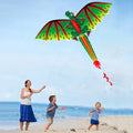 3D Dragon Kite for Kids – Outdoor Flying Toy with Tail Kids Outdoor Kite Qme Green