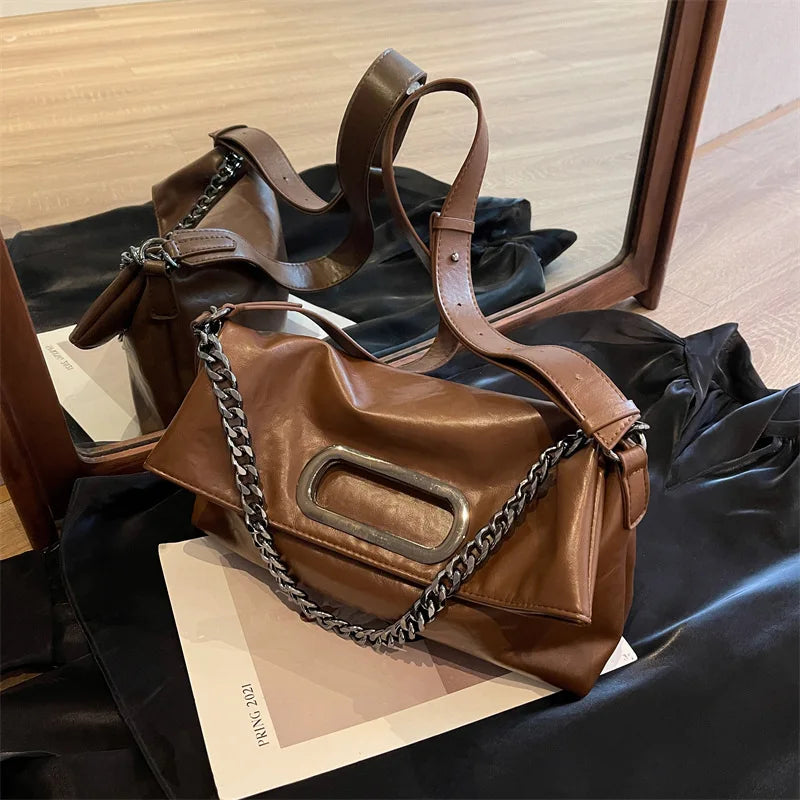 Women's Large Capacity Vintage Chic Commuter Tote Shoulder Bag Tote Shoulder Bag Qme