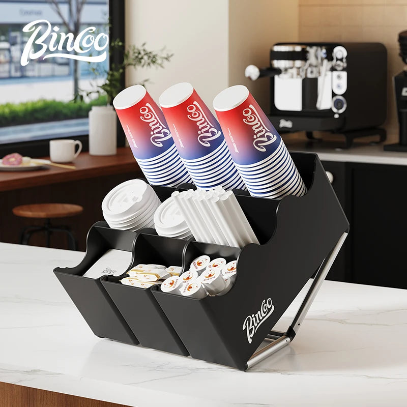 Coffee Station Organizer with Removable Stand & Caddy Countertop Organizer Qst
