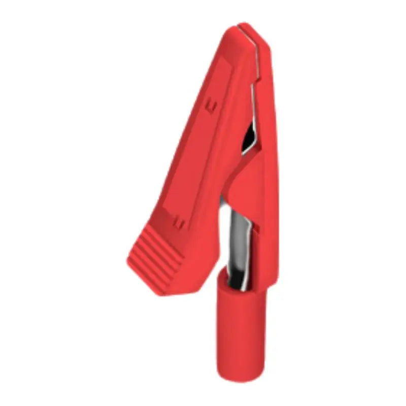 10A Insulated Alligator Clip Banana Female Test Adapter Test Clip Adapter Qme Red 1pcs