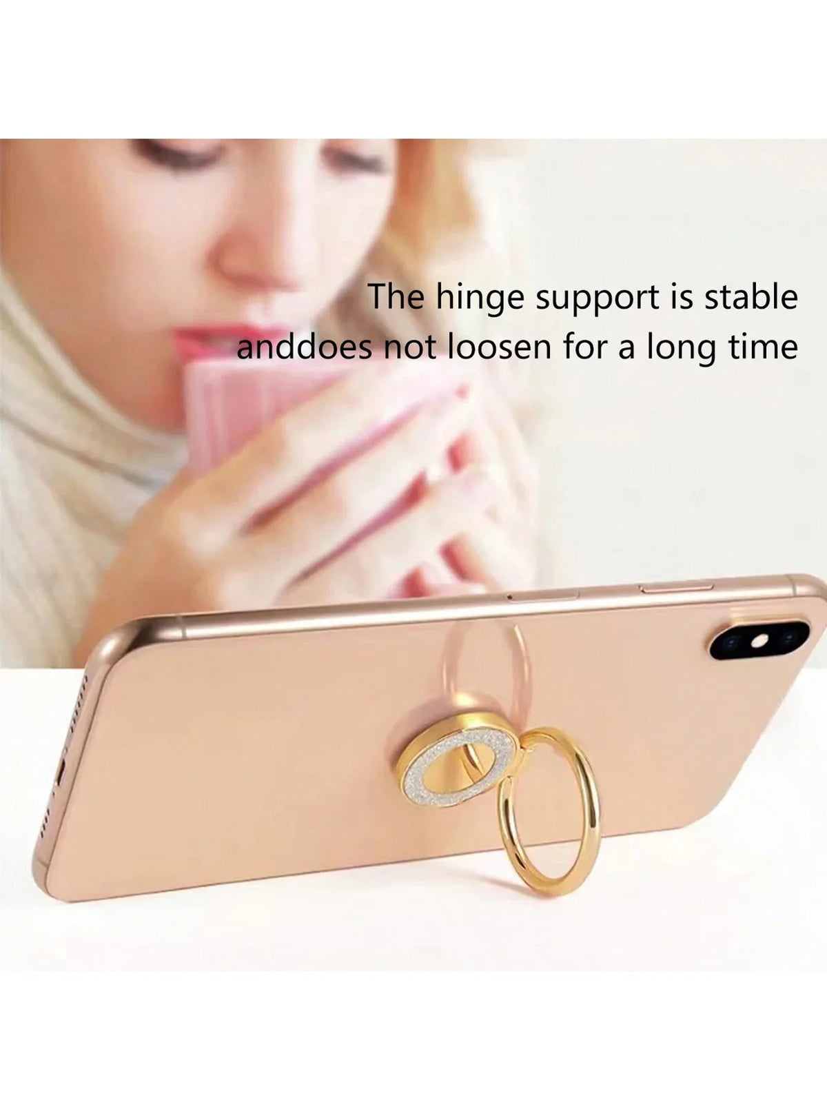 Zinc Alloy Foldable Phone Ring Holder – 360° Rotating Stand Phone Ring Holder Qme