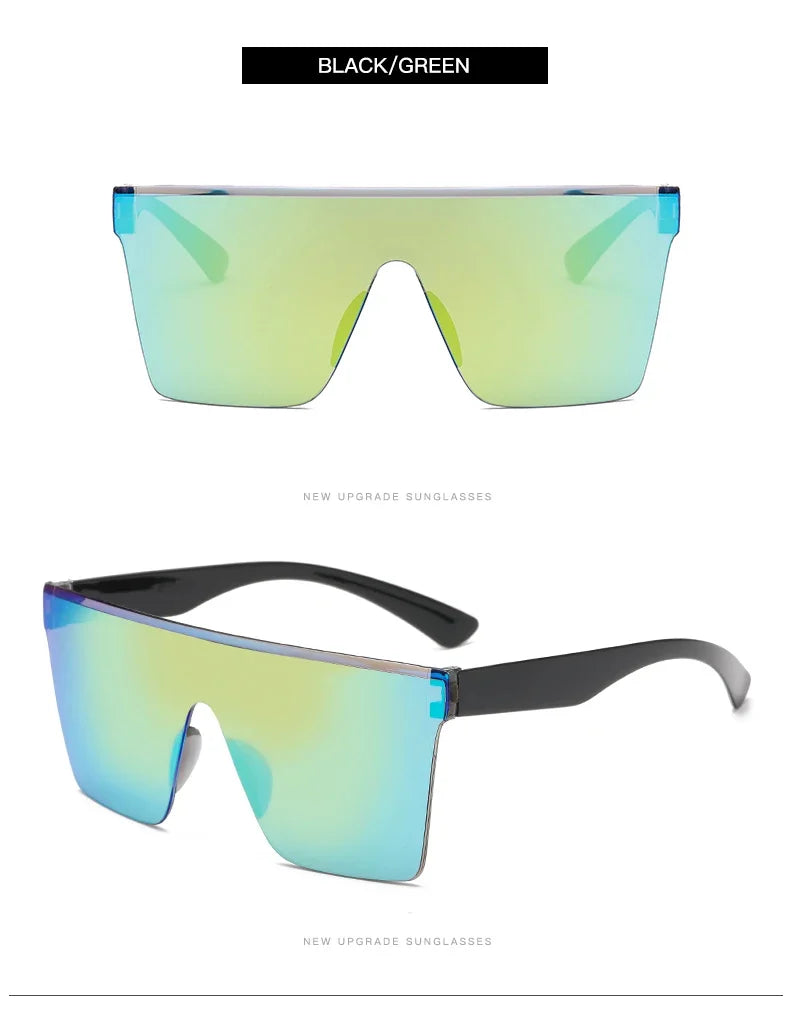 Oversized Square Frame Sunglasses – UV400 Women's Shades Fashion Sunglasses Qme