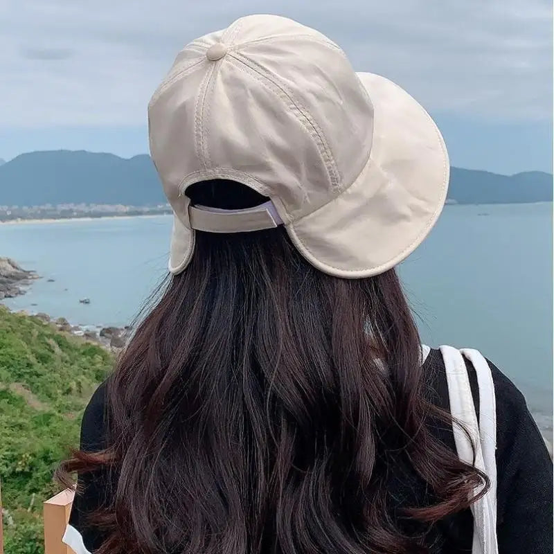 Women's Foldable Wide Brim Sun Hat – UV Protection Beach Cap Wide Brim Sun Hat Qst Beige