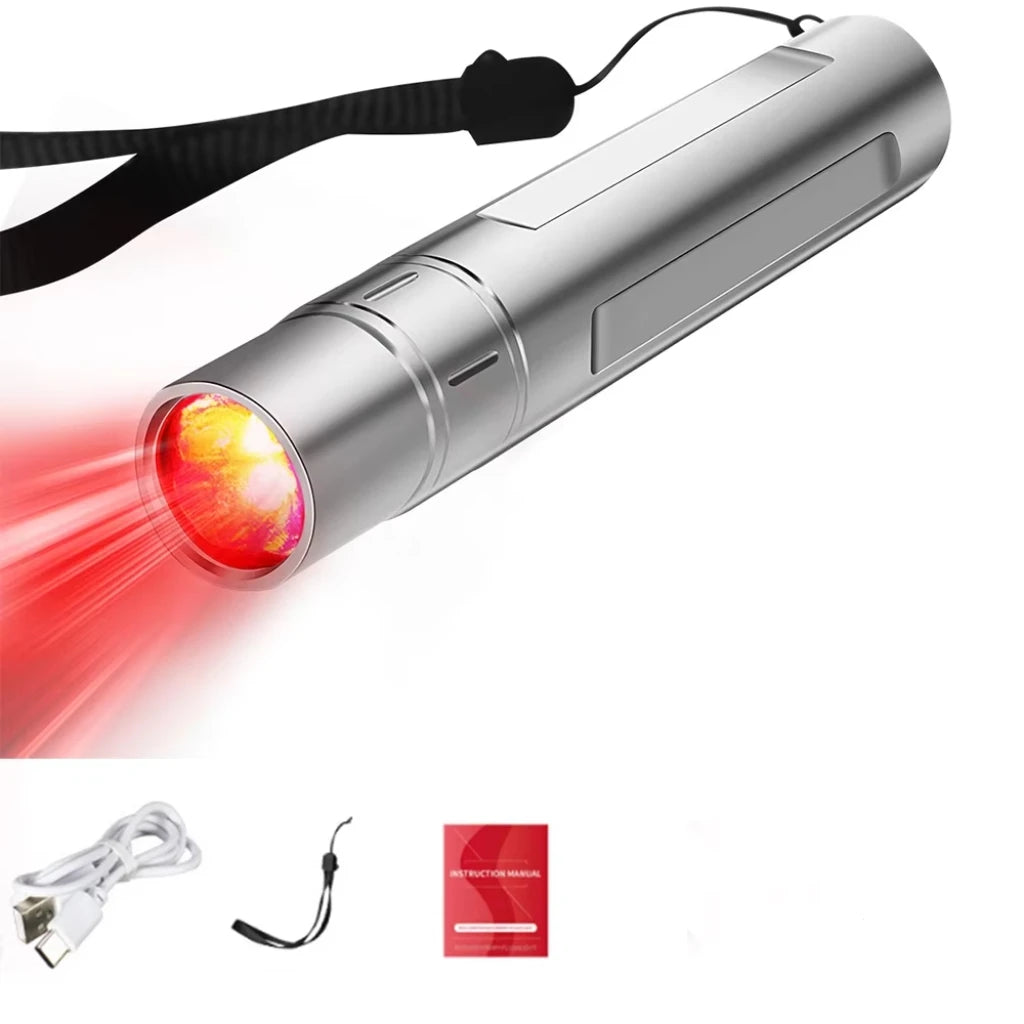Portable Red Light Therapy Lamp 630nm 660nm 850nm USB Wand Red Light Therapy Wand Qst LED Lamp
