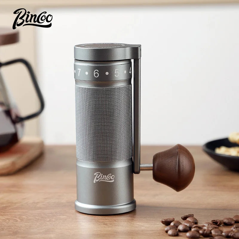 Bincoo SM01 Manual Coffee Grinder – 420 Steel 6-Star Burr Mill Manual Coffee Grinder Qst