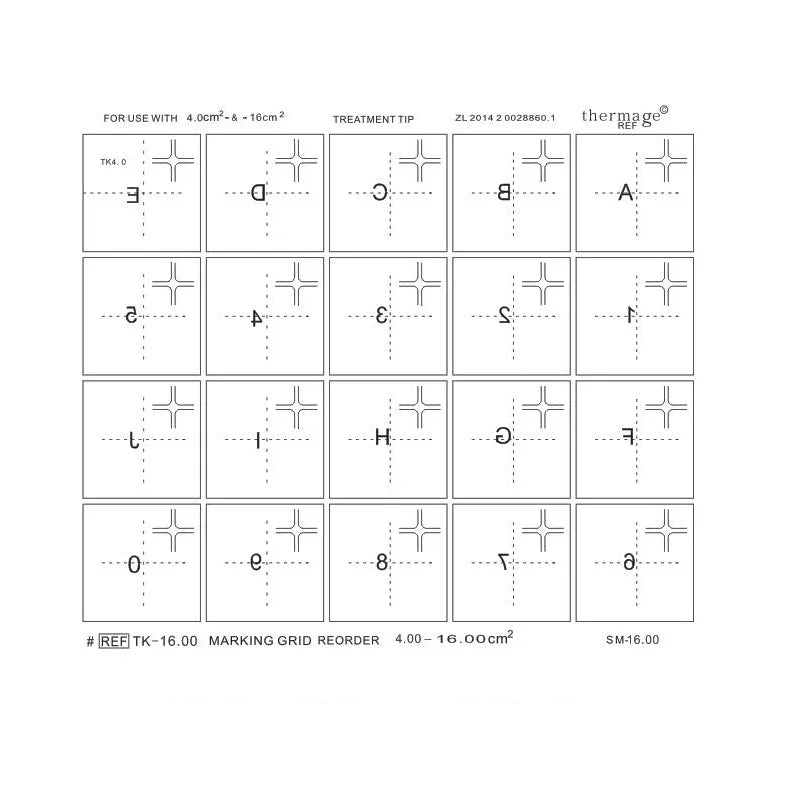 RF Beauty Marking Grid Paper 10PCS – Face, Body & Eye RF Beauty Accessory Qst