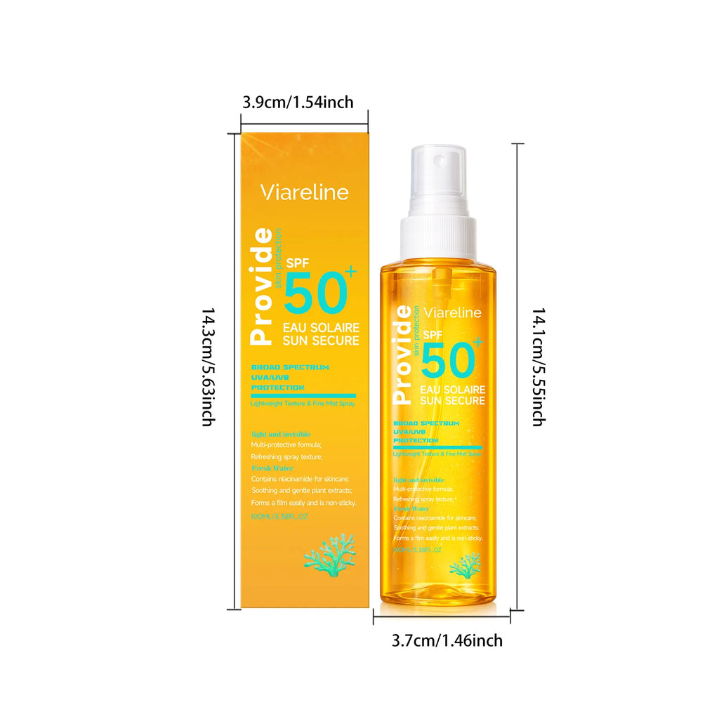 VIARELINE SPF 50 Sunscreen Spray 100ml – Lightweight & Hydrating Sunscreen Spray Qst