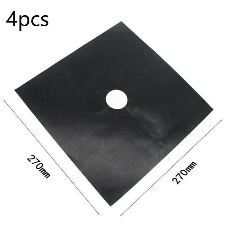 Reusable Square Foil Stove Protector Gas Hob Liner 4 Pack Stove Hob Liner Qme A