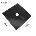 Reusable Square Foil Stove Protector Gas Hob Liner 4 Pack Stove Hob Liner Qme A