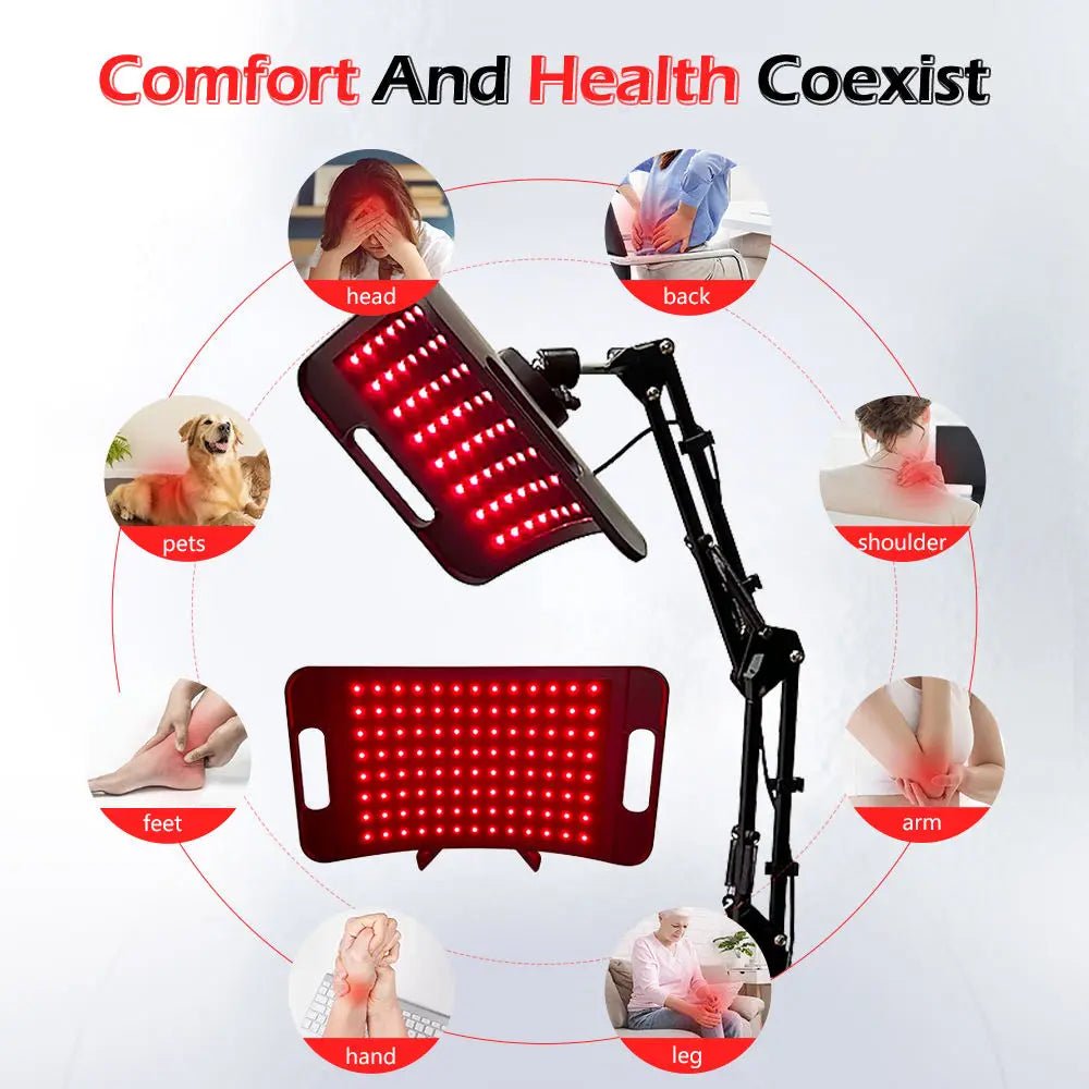 Red Light Therapy Panel 660nm 850nm LED with Adjustable Stand Red Light Therapy Panel Qst