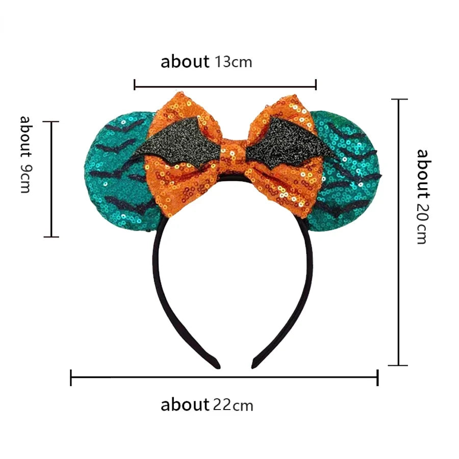 Halloween Skull Bat Ghost Skeleton Headband – Girls & Women Halloween Headband Qme