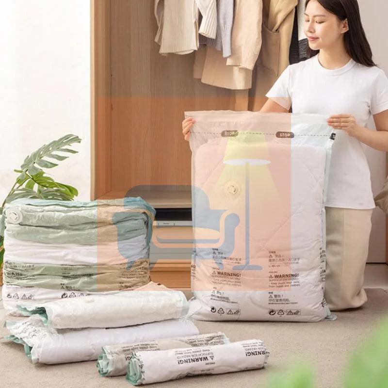 No-Pump Vacuum Compression Storage Bags – Extra Large Vacuum Storage Bags Qme