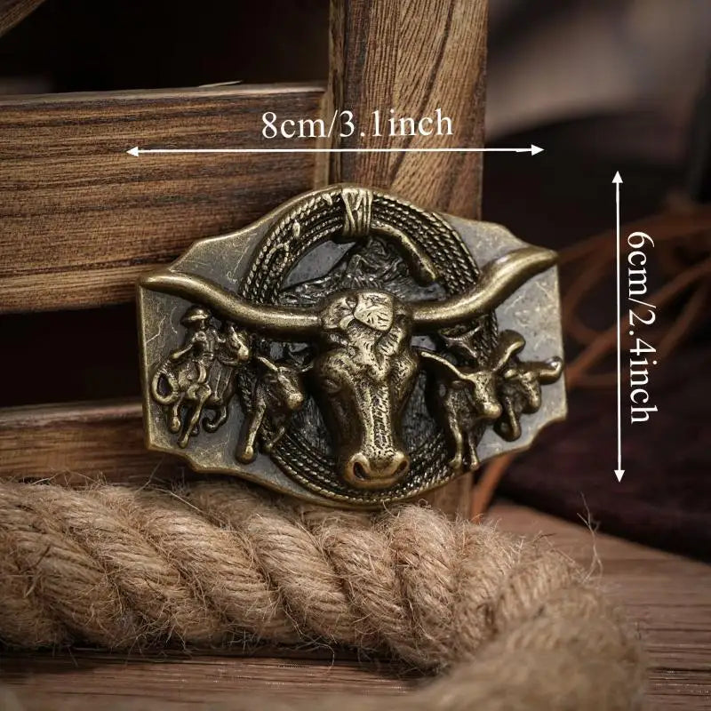 Western Belt Buckle – Vintage Cowboy Rodeo Silver | Men & Women Western Belt Buckle Qst A10
