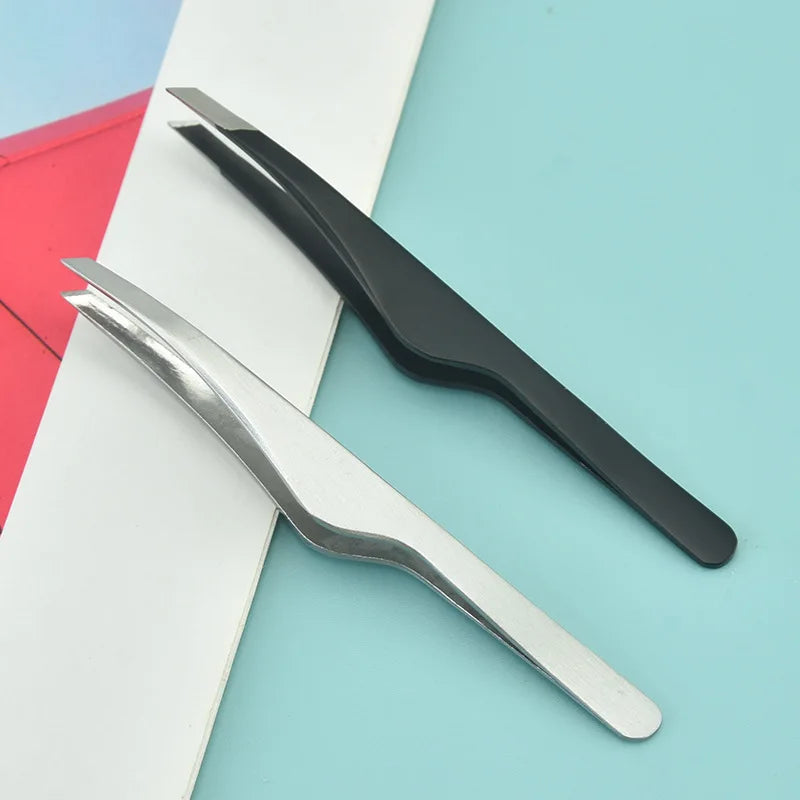 Stainless Steel Eyebrow Tweezers – Slant, Point & Flat Tip Eyebrow Tweezers Qme