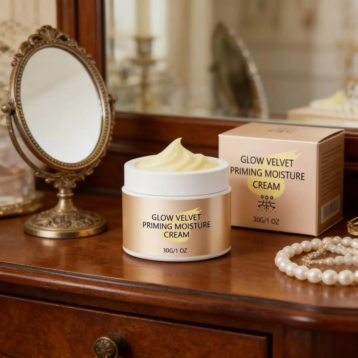 Glow Velvet Makeup Primer Cream – Brightening & Hydrating 30g Makeup Primer Qst