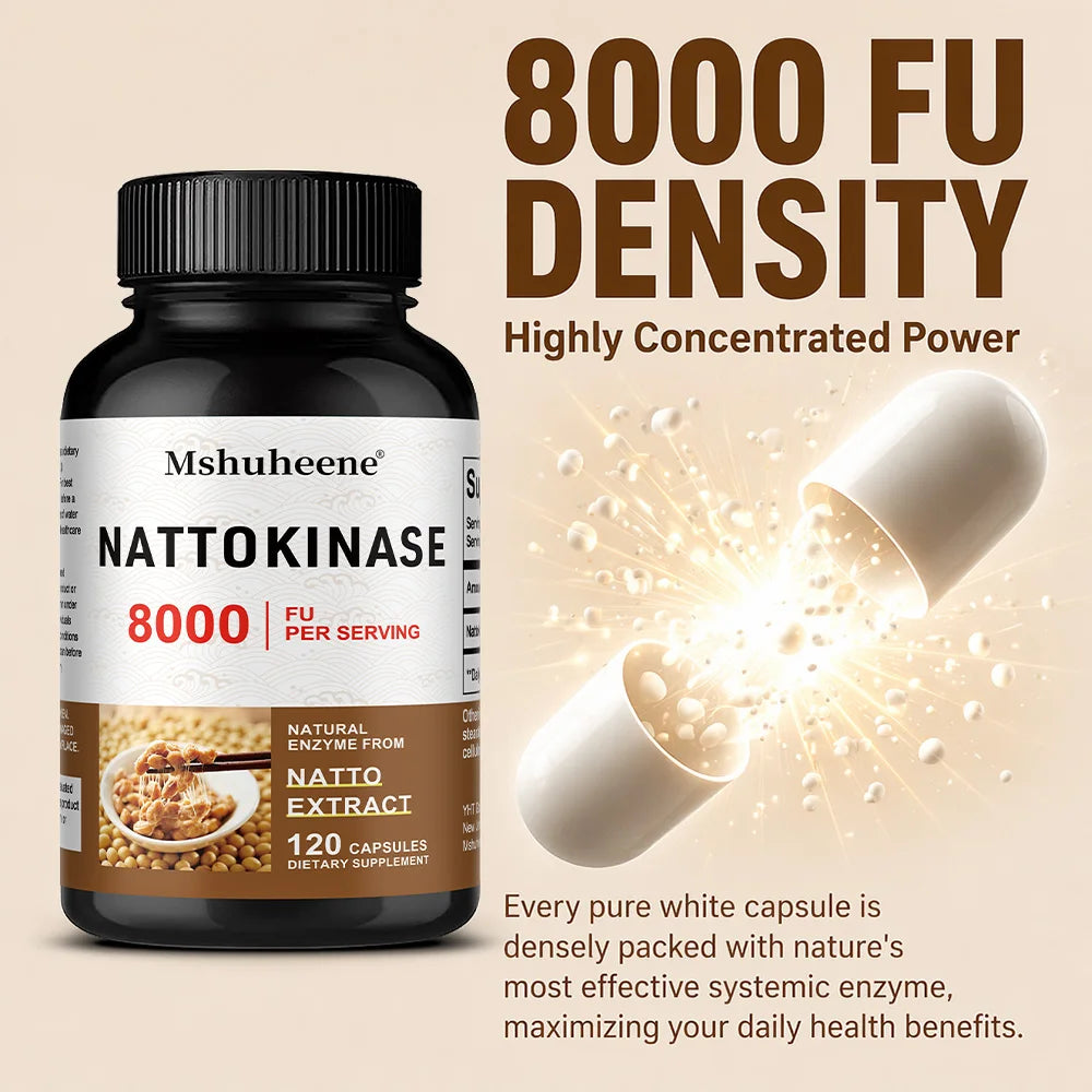Nattokinase 400mg Capsules – Daily Cardiovascular Enzyme Supplement Enzyme Supplement Qst