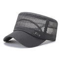 Men's Mesh Snapback Cap – Breathable Flat Top Trucker Baseball Hat Snapback Baseball Cap Qst A4