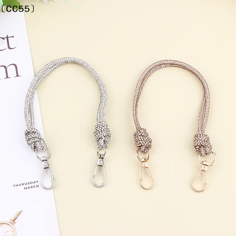 Rhinestone Handbag Chain Strap Loop Knot Closure 33–34cm Handbag Chain Strap Qst